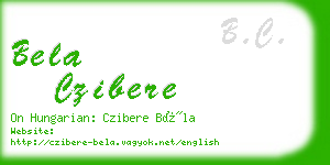 bela czibere business card